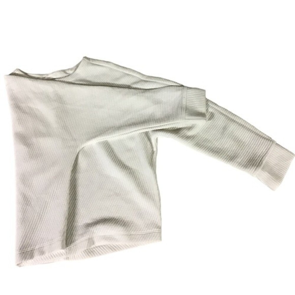Minimalist Casual Basic Chic Ribbed Knit Fashion A New Day White Size M Sweater - Picture 3 of 11